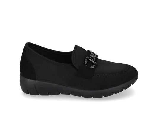 Valleverde – Scarpa Pantofola Donna in Tessuto Elasticizzato con Accessorio Decorativo, Ideale per Alluce Valgo