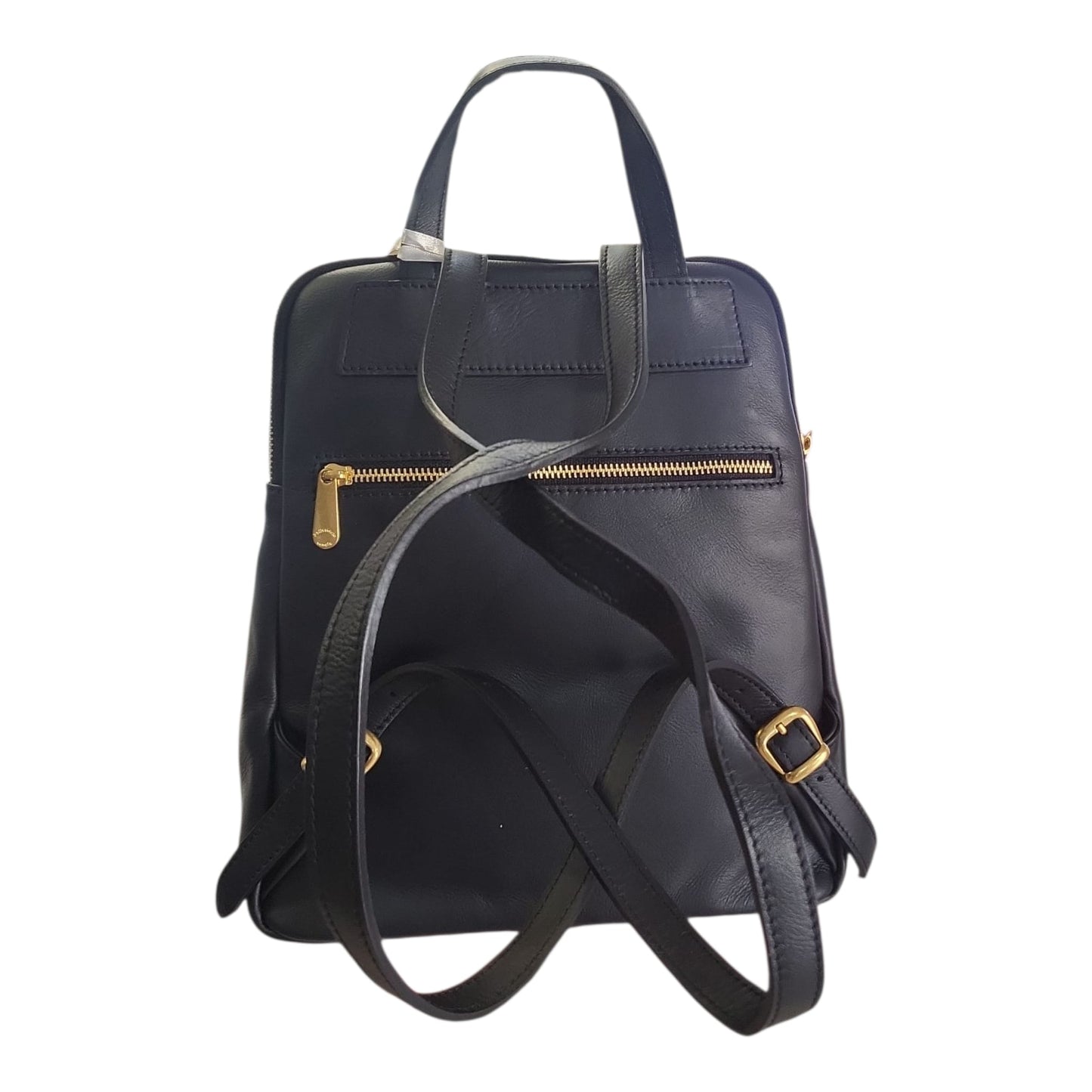 Pelletteria Veneta Zaino Donna in Pelle Martellata con Doppio Scomparto  – Made in Italy (28x30x18 cm)