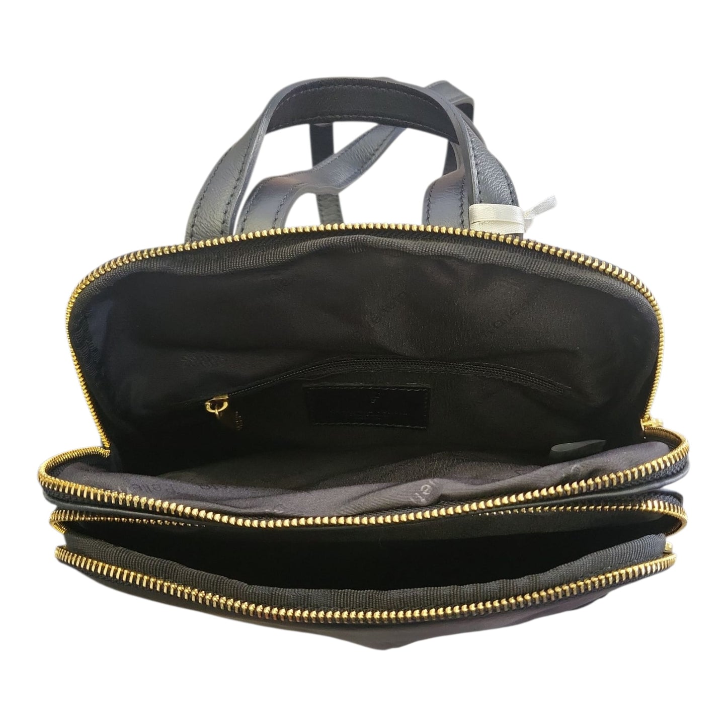 Pelletteria Veneta Zaino Donna in Pelle Martellata con Doppio Scomparto  – Made in Italy (28x30x18 cm)