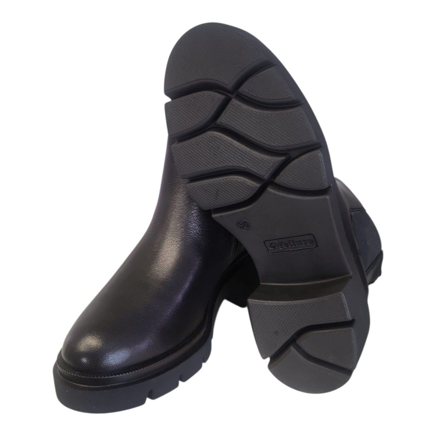 Melluso K55517 – Stivaletto Donna in Vera Pelle Nera con Plantare Memory Foam