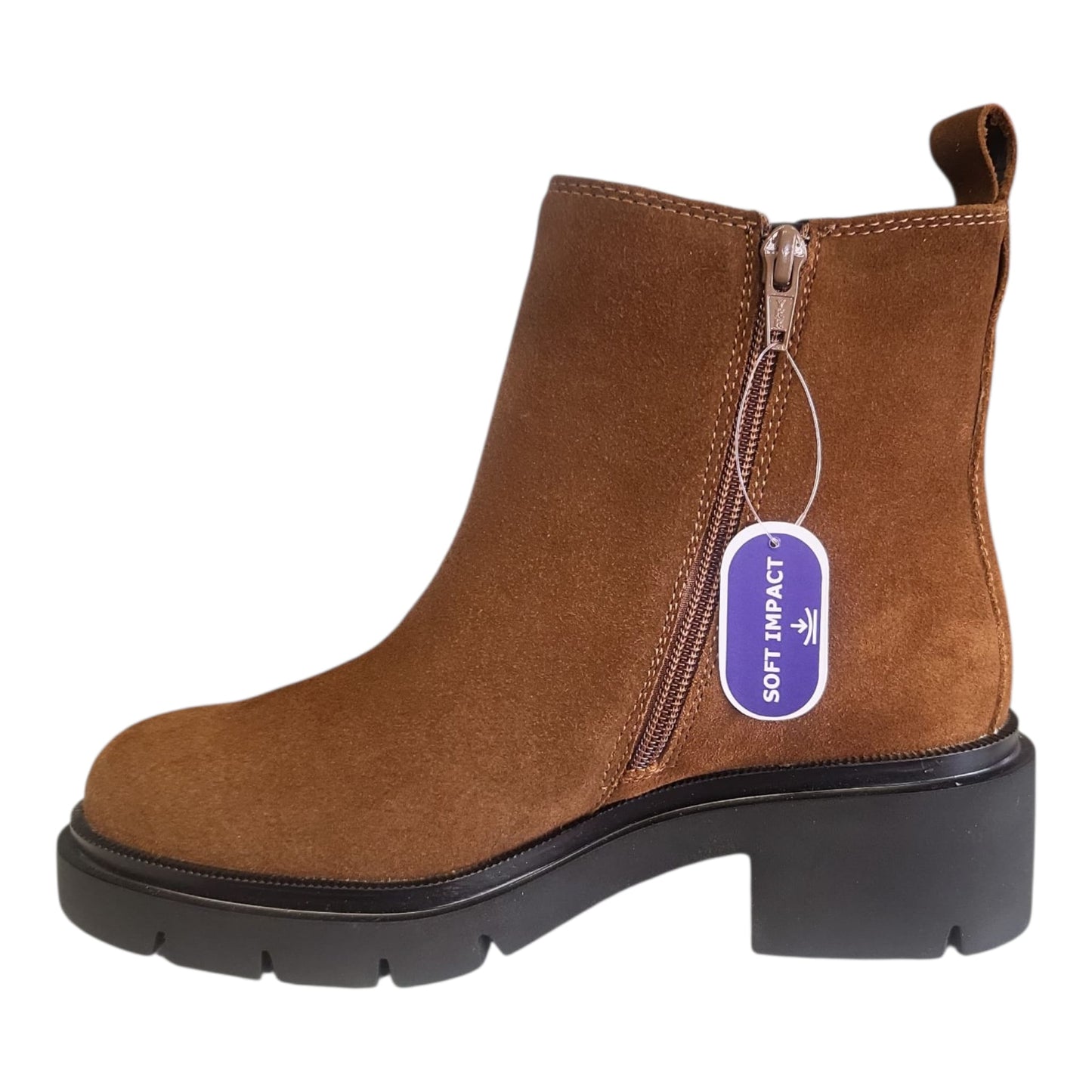 Melluso K55517 Stivaletto Donna in Camoscio Sigaro -250384 con Plantare Memory Foam