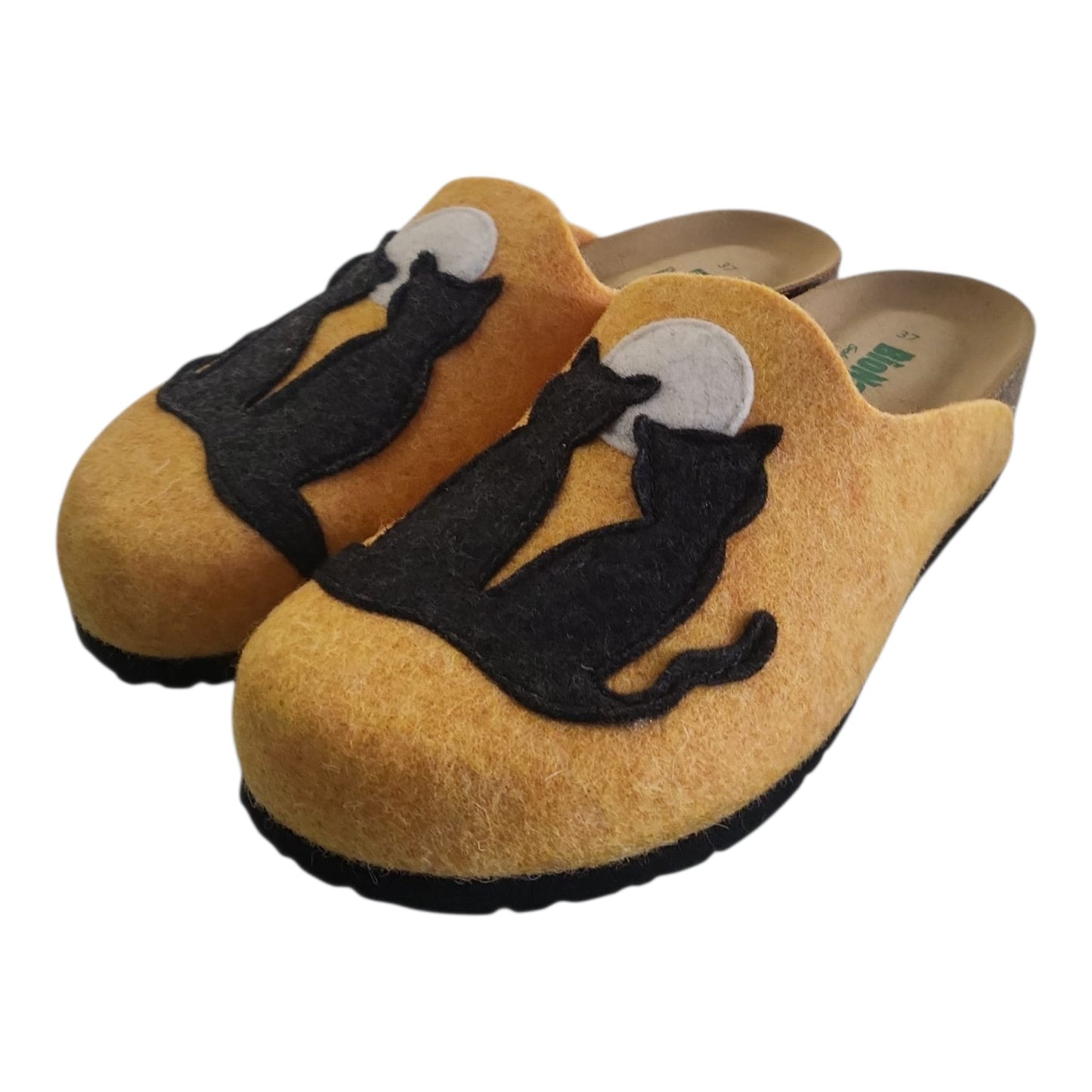 12 GATTO FELTRO GIALLO PANTOFOLA DONNA – BIONATURA