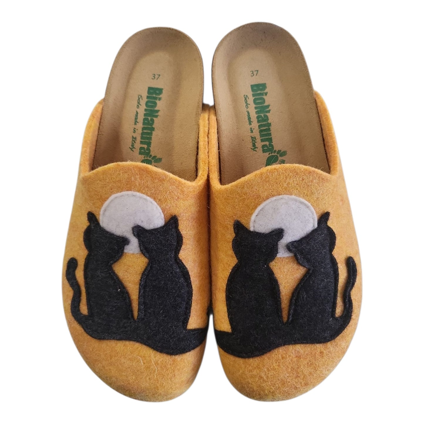 12 GATTO FELTRO GIALLO PANTOFOLA DONNA – BIONATURA