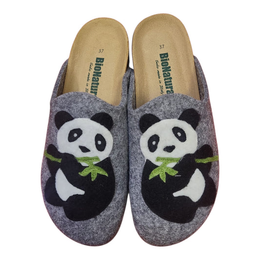 12 PANDA FELTRO GIALLO PANTOFOLA DONNA – BIONATURA