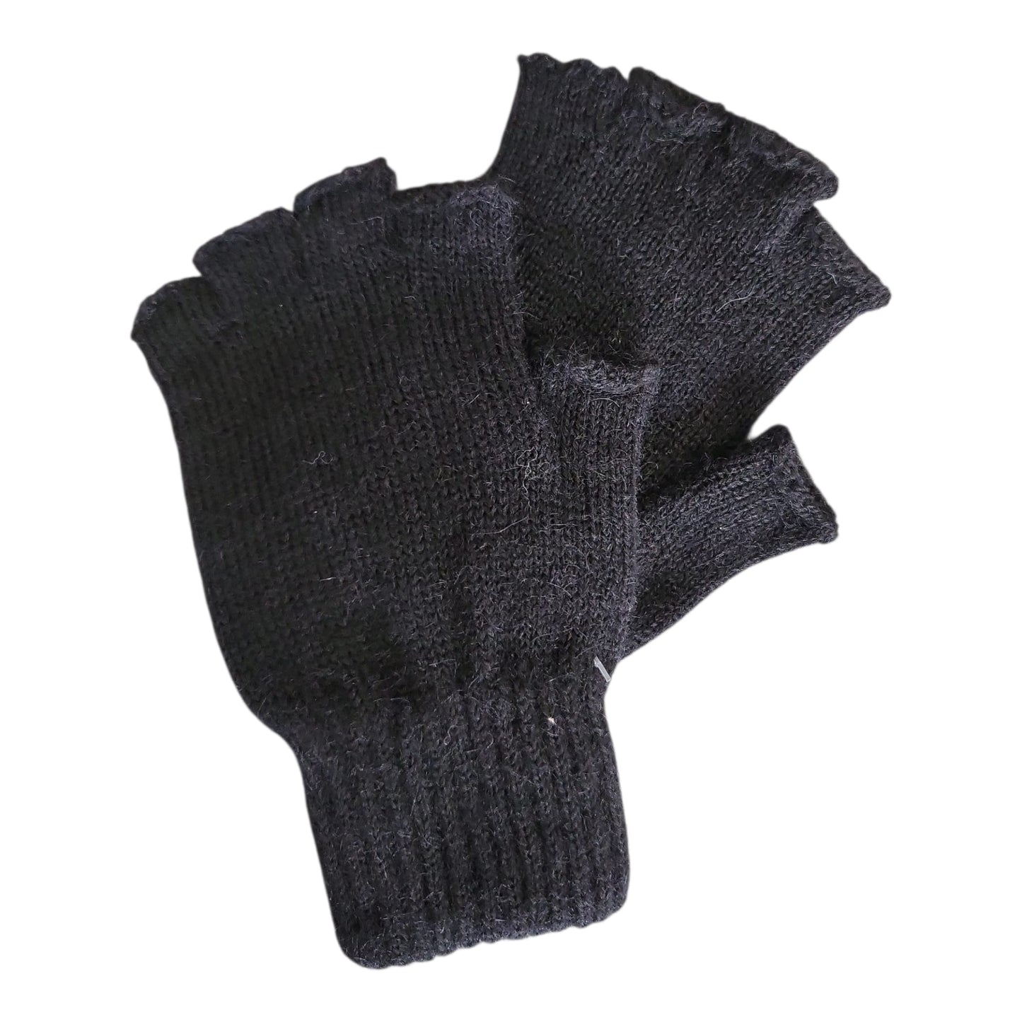 Guanti senza dita in lana neri – Cod. 3238