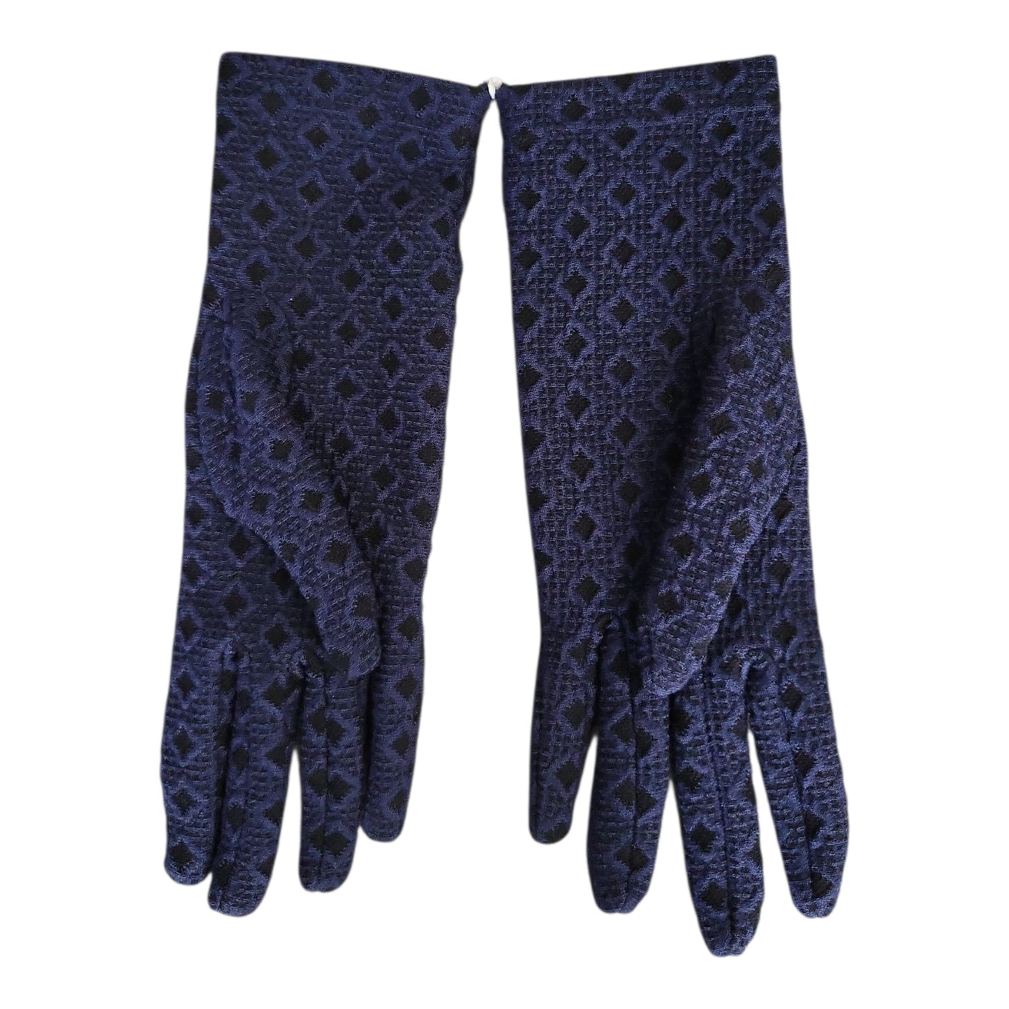 Guanti in Microfibra Fantasia Blu/Nero –Bottega del Guanto | Cod. 24610