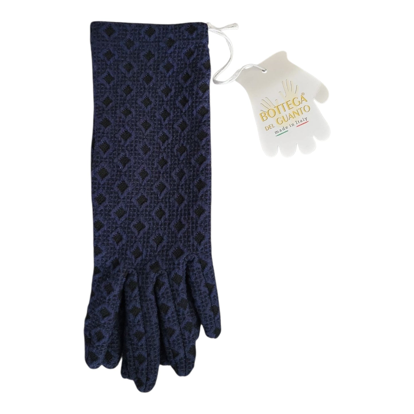 Guanti in Microfibra Fantasia Blu/Nero –Bottega del Guanto | Cod. 24610