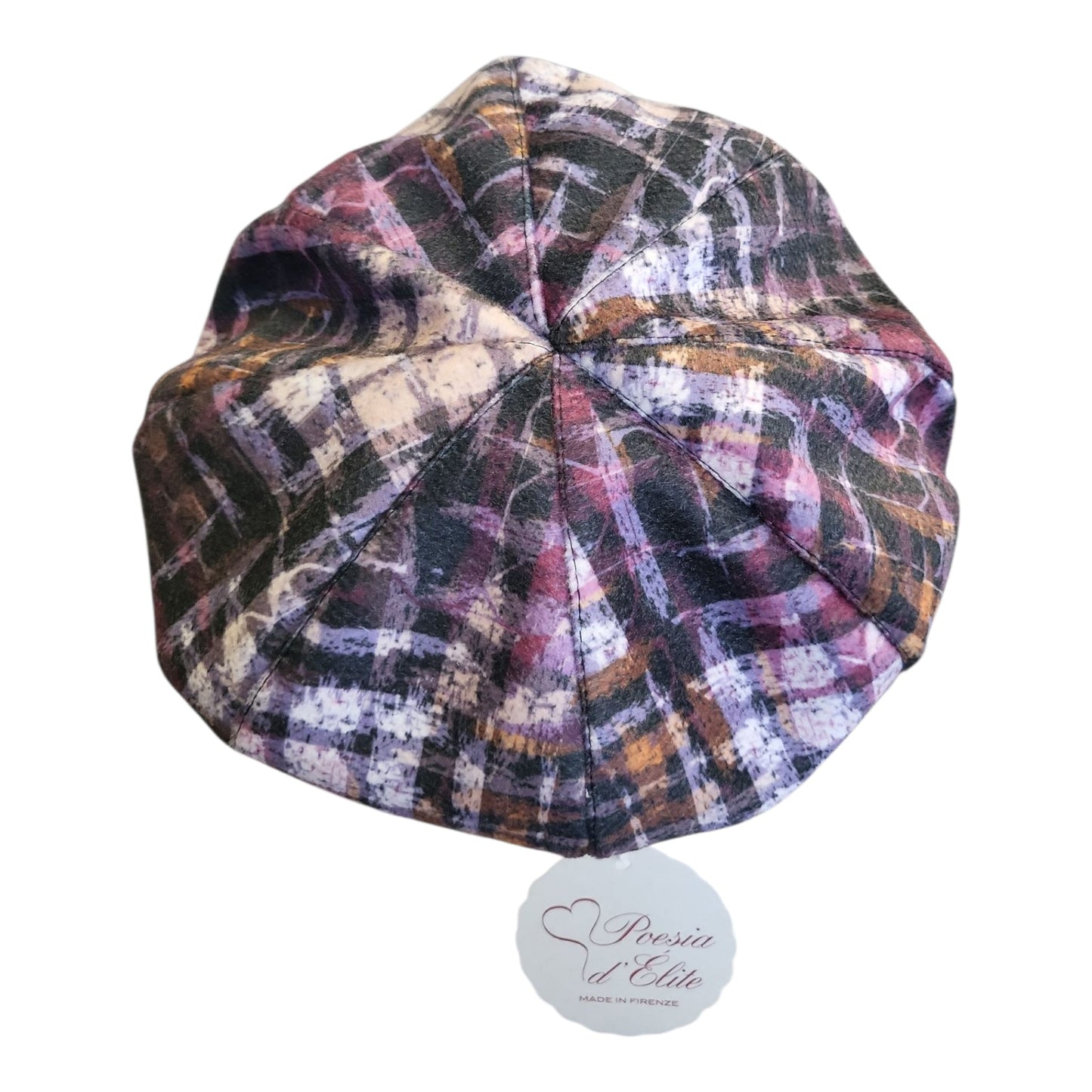 Cappellino Poesia d’Elitè 4381 viola in viscosa foderato in pile