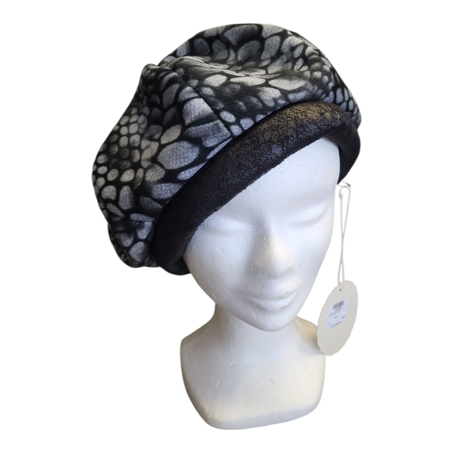 Basco Poesia d’Elitè 4378 grigio e nero con bordo in ecopelle