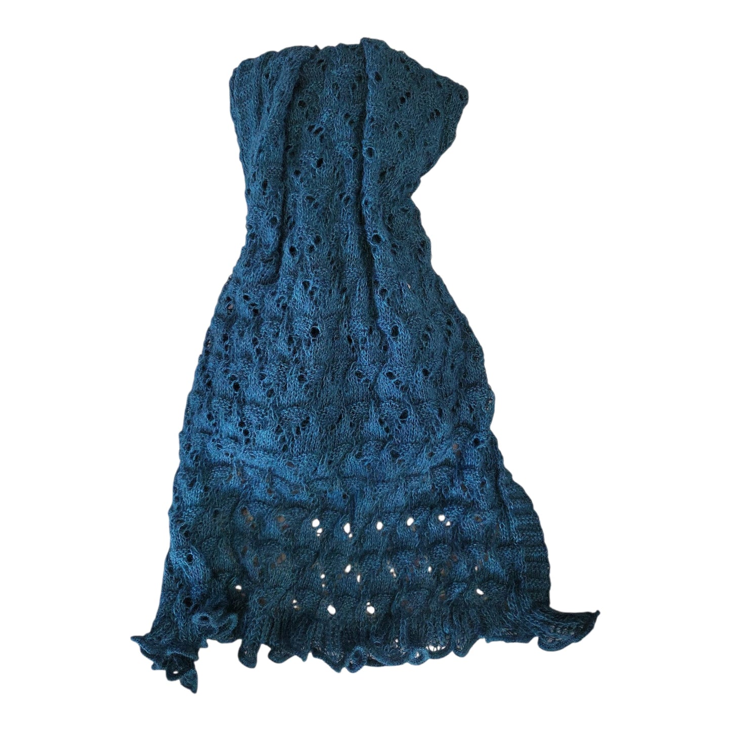 Sciarpa T2421 in maglia Made in Italy – nero, nocciola, petrolio