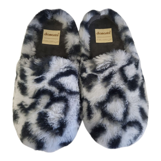 Diamante Ciabatte Donna  MR311 leopardate in morbido fur