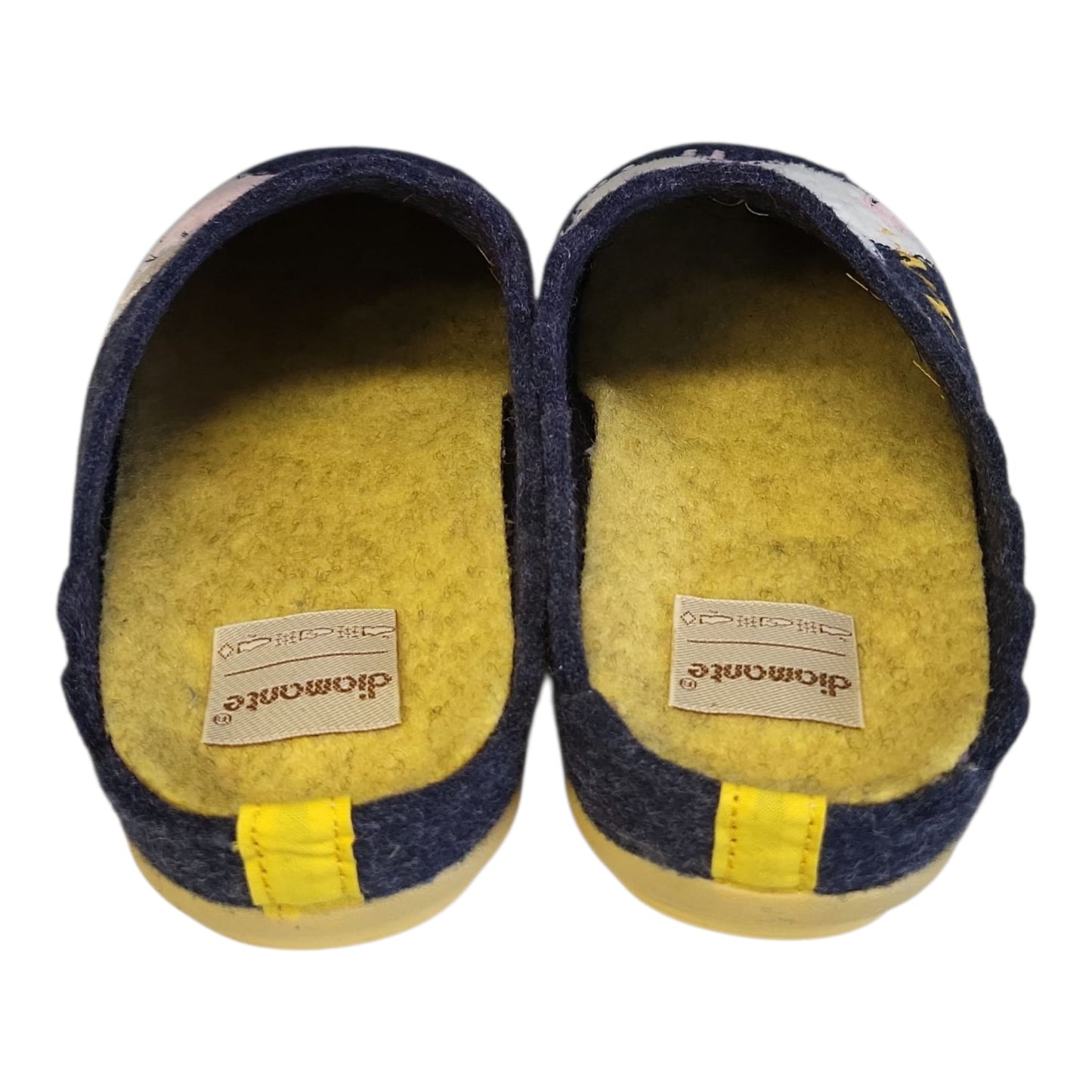 Diamante  pantofole pianelle donna lana cotta pecora blu DM85400