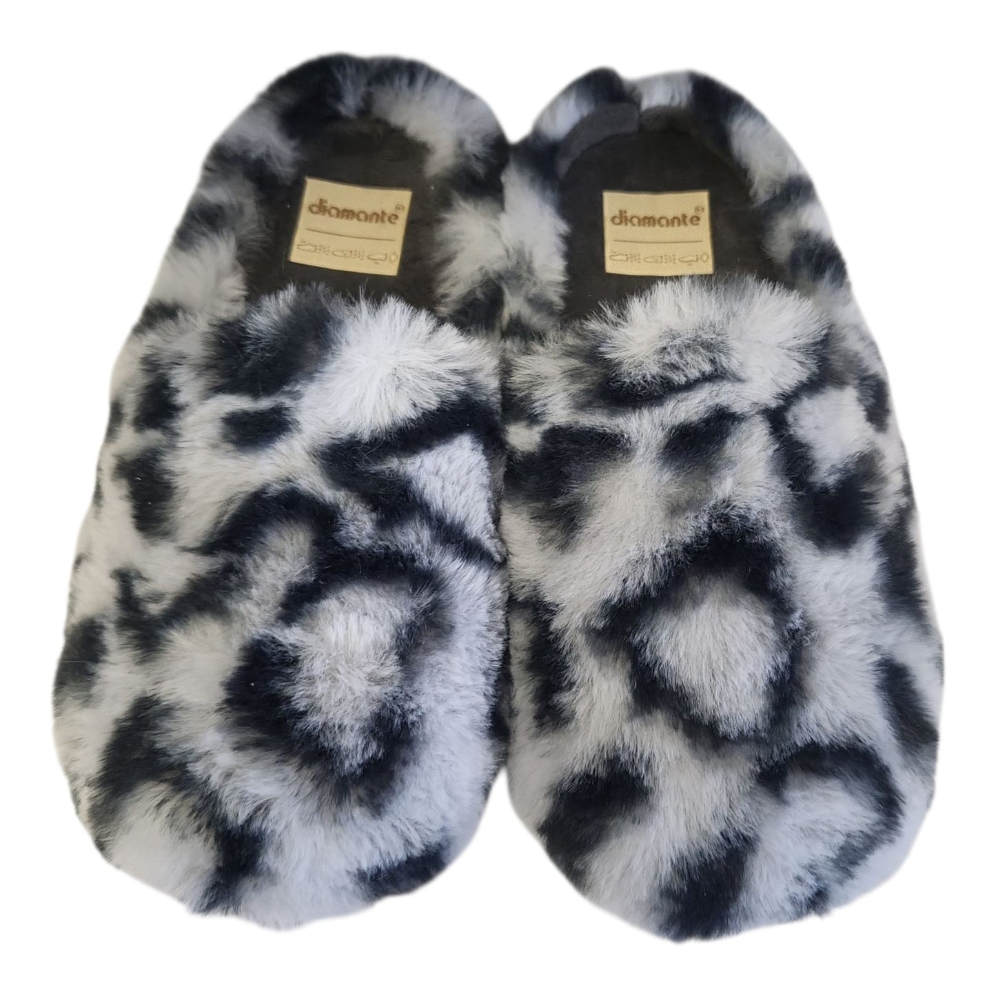 Diamante Ciabatte Donna  MR311 leopardate in morbido fur