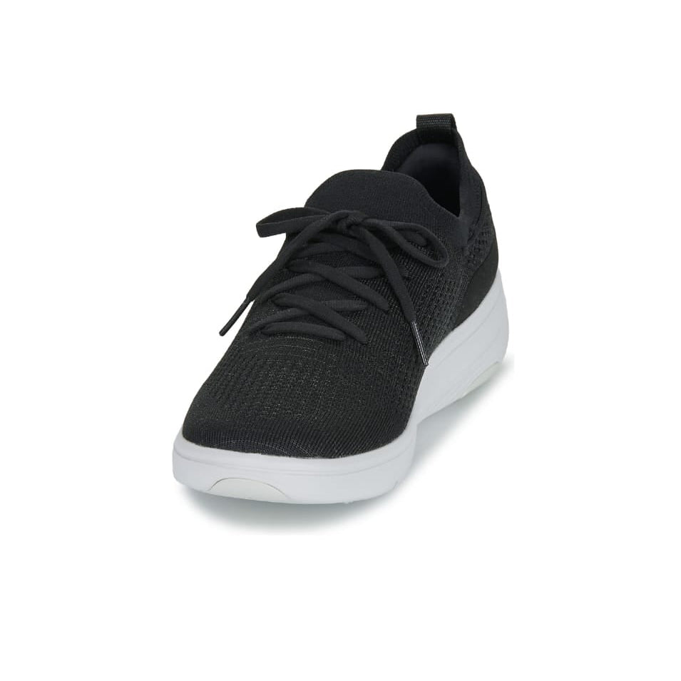 FITFLOP SUPER-Q Sneakers slip-on in maglia con lacci - BLACK