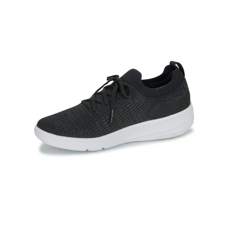 FITFLOP SUPER-Q Sneakers slip-on in maglia con lacci - BLACK
