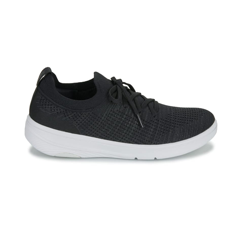 FITFLOP SUPER-Q Sneakers slip-on in maglia con lacci - BLACK