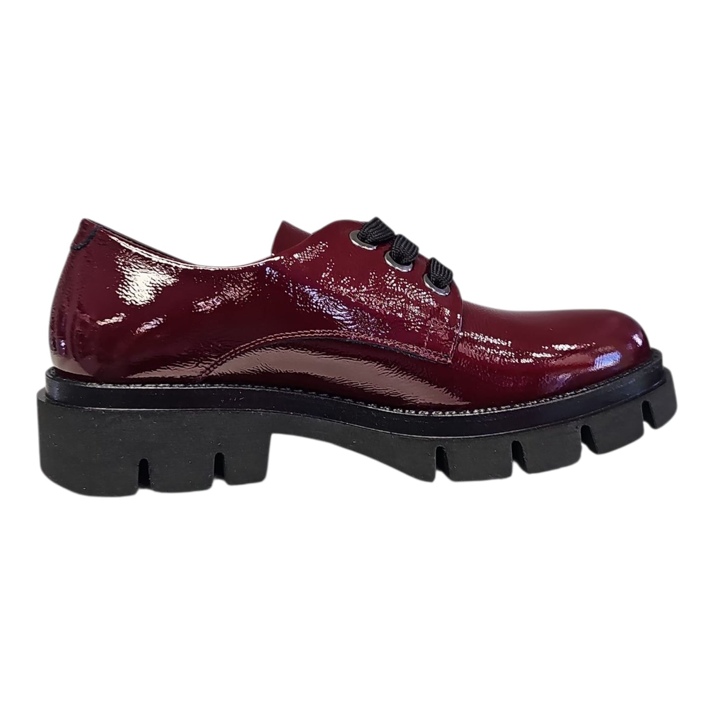 Melluso R45425 stringata in naplak bordò linea comfort