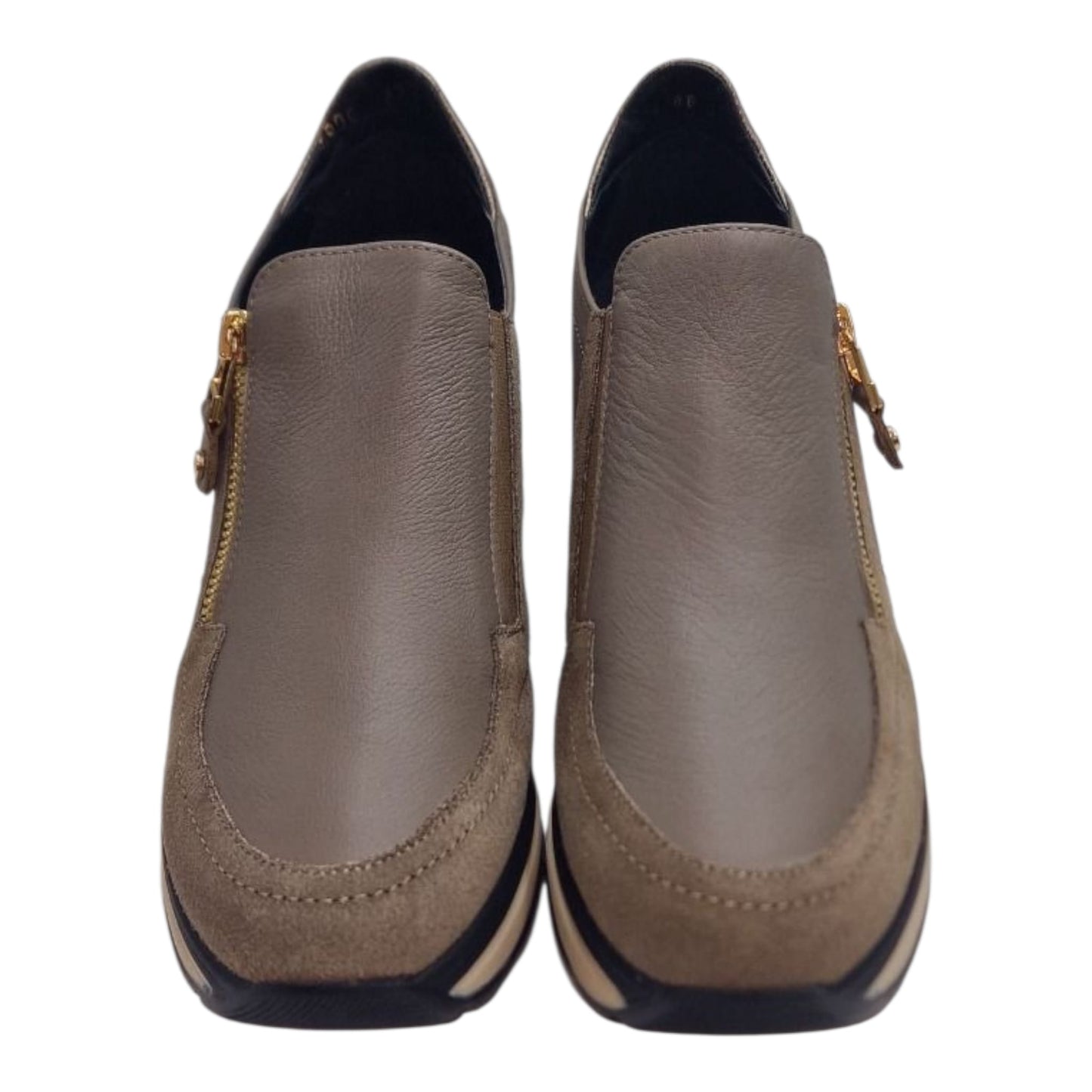 Melluso Sneakers donna in pelle e camoscio savana/ topo R25552Z