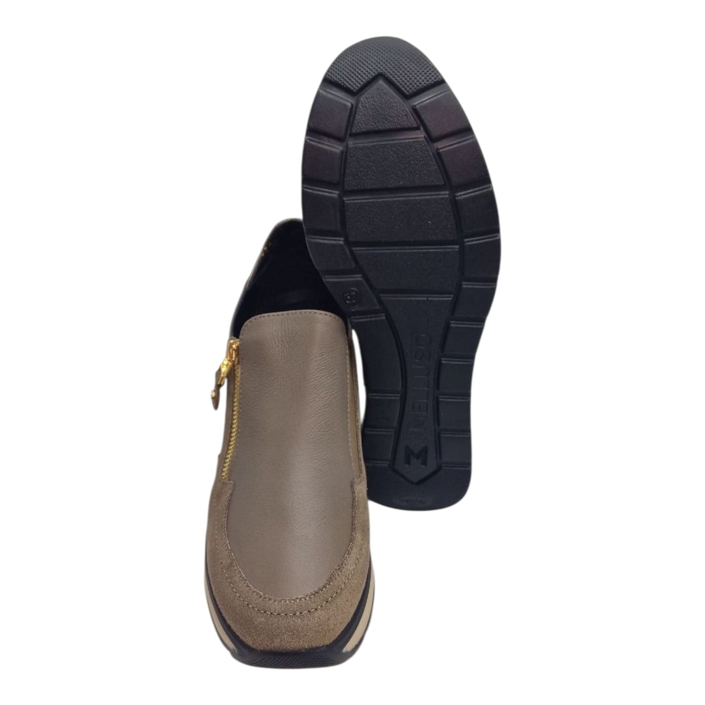 Melluso Sneakers donna in pelle e camoscio savana/ topo R25552Z