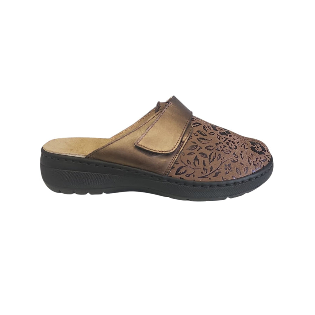 Ciabatte elasticizzate con plantare estraibile in Tech-pur® - blu /marrore 8711-1004