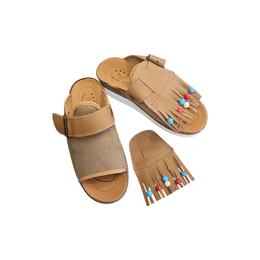 Clarissa – Sandalo Comfort con Frange e Perline