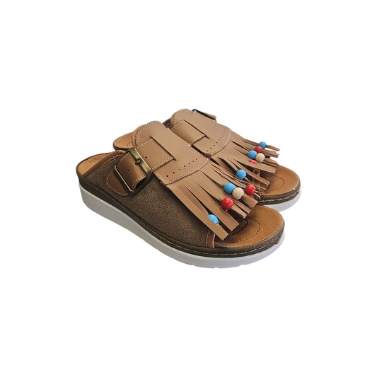 Clarissa – Sandalo Comfort con Frange e Perline