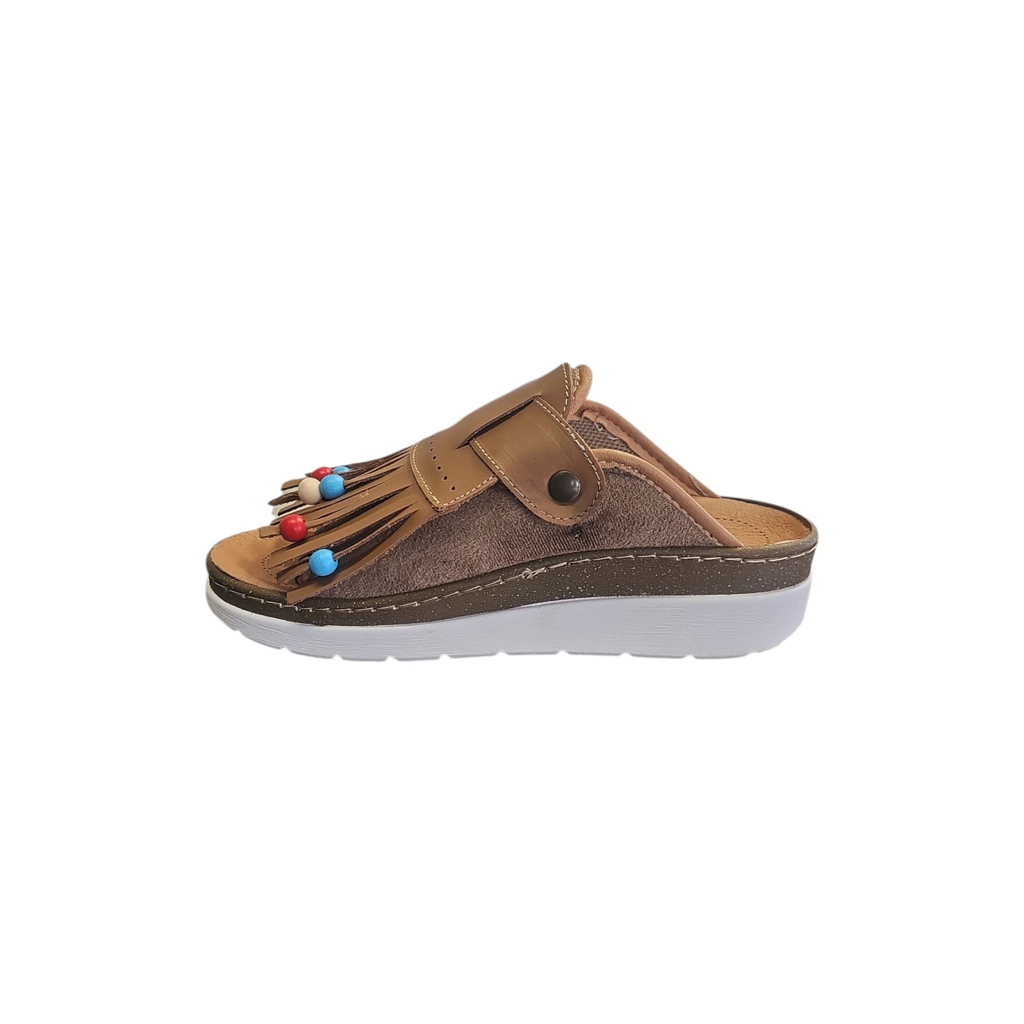Clarissa – Sandalo Comfort con Frange e Perline