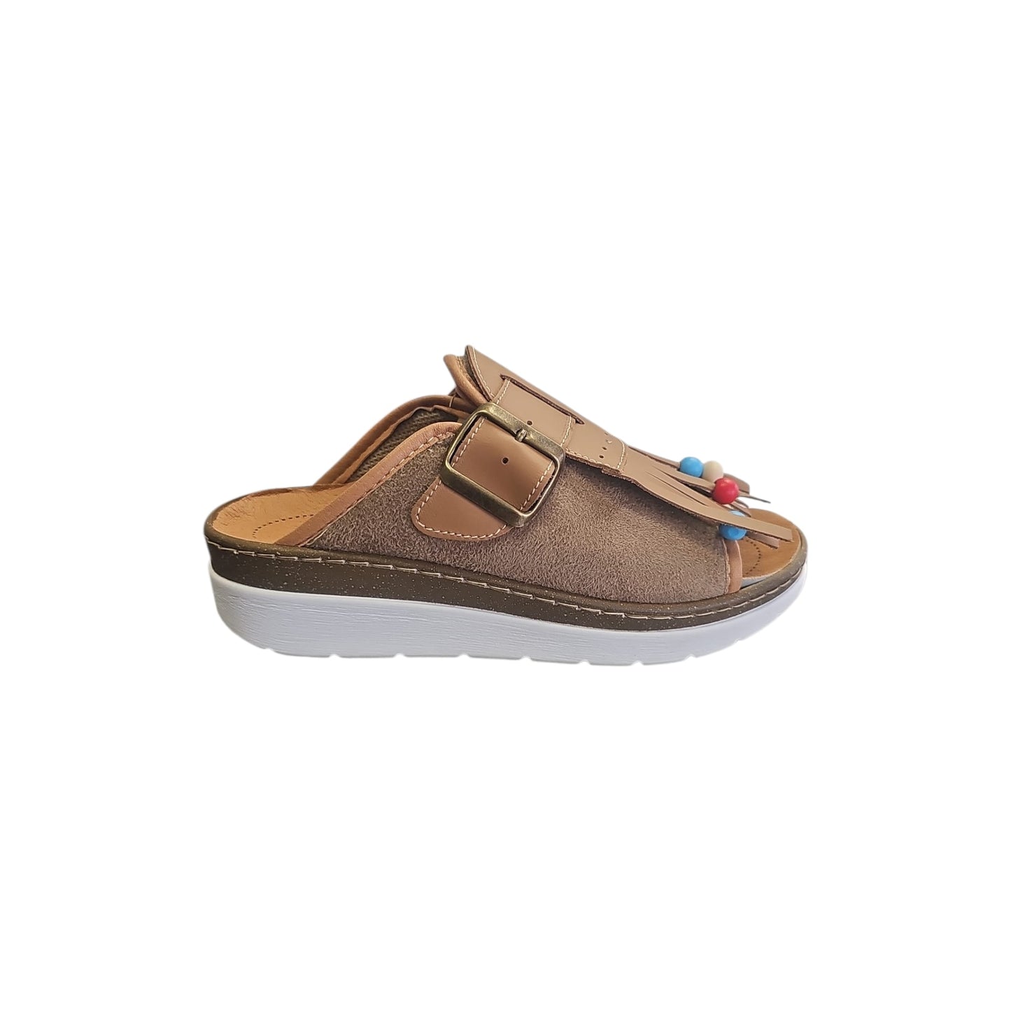 Clarissa – Sandalo Comfort con Frange e Perline
