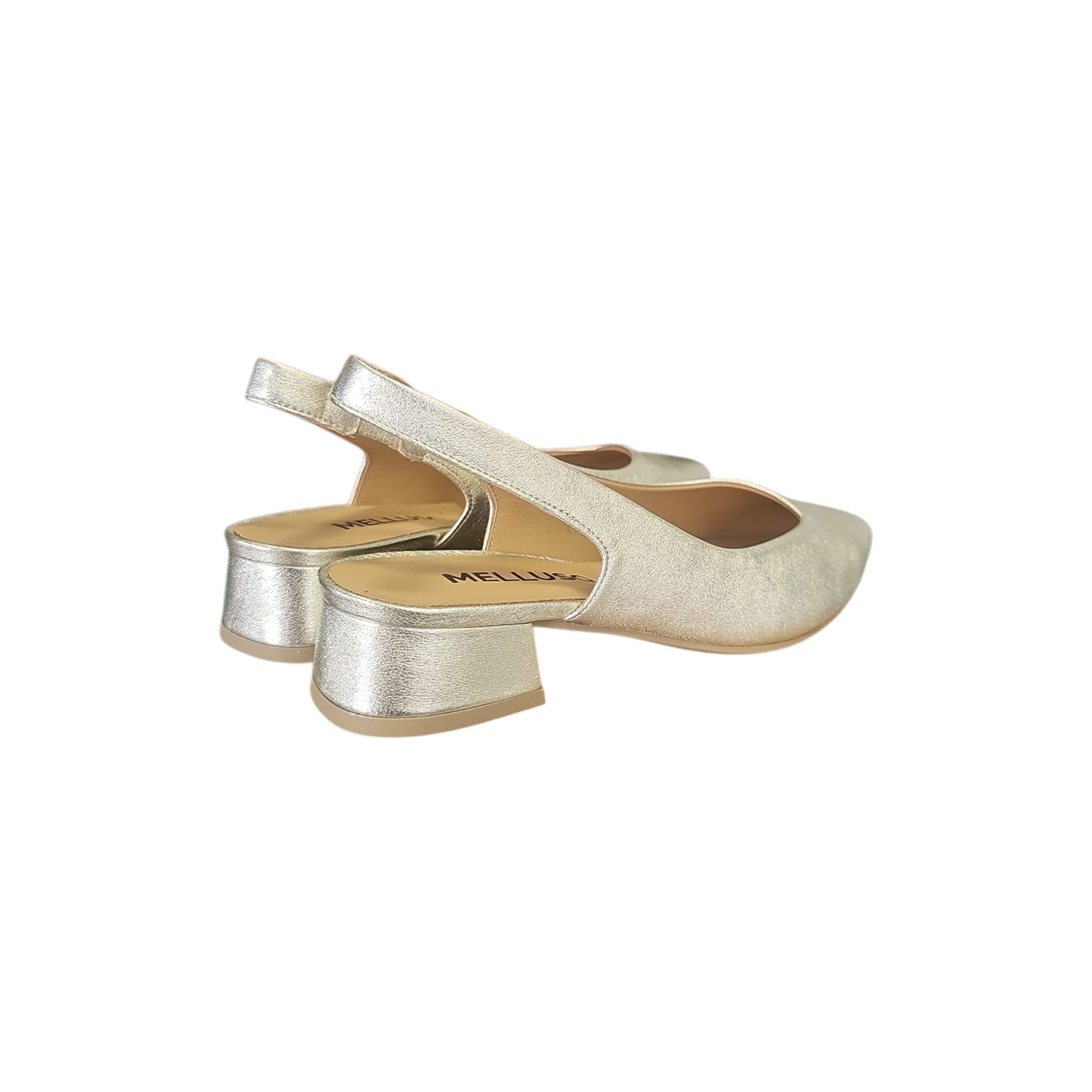 Melluso Slingback Donna Laminato Platino - Milk