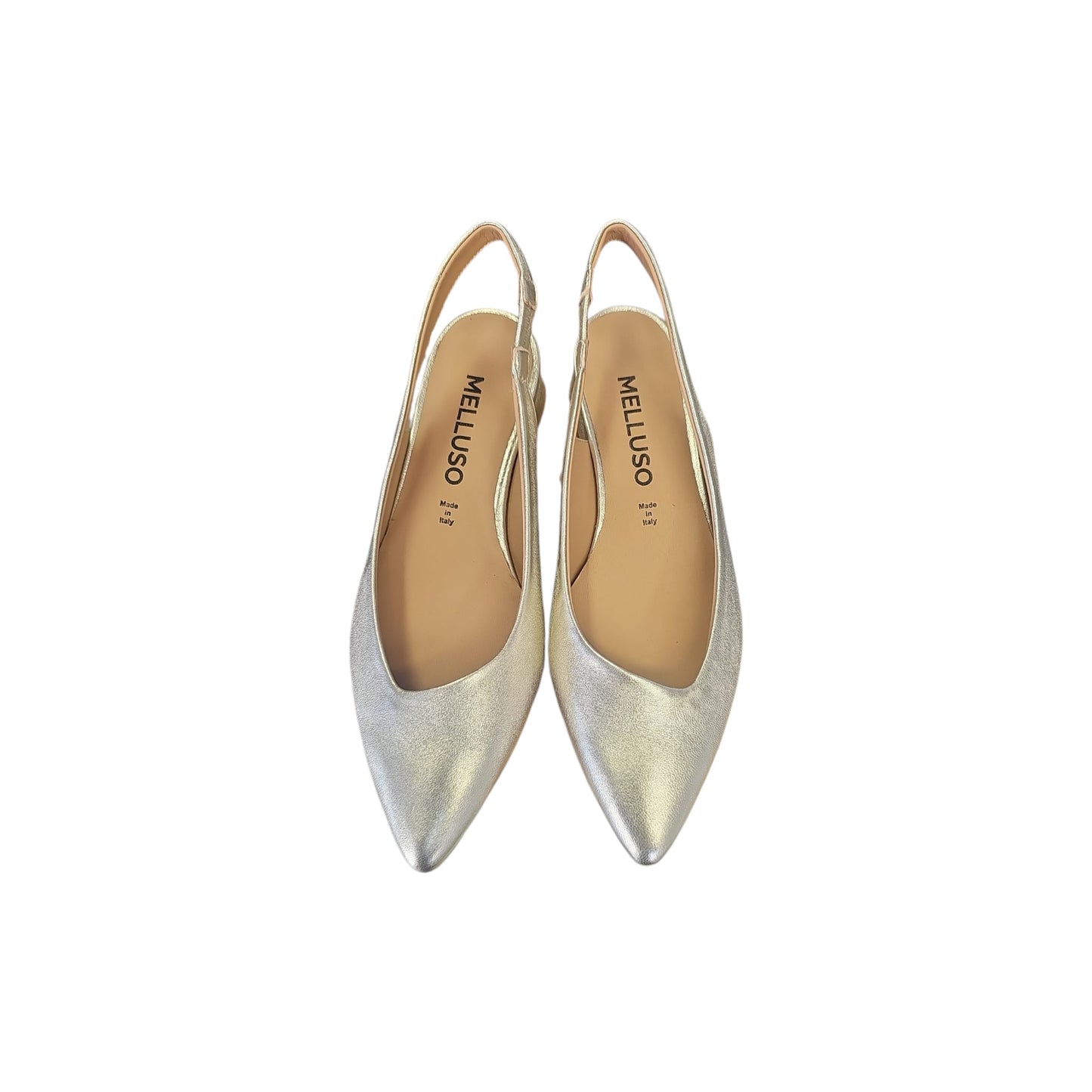 Melluso Slingback Donna Laminato Platino - Milk