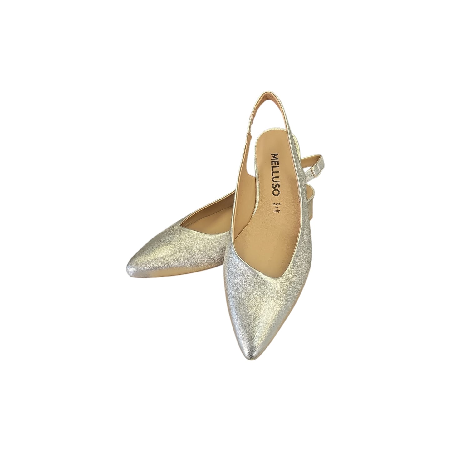 Melluso Slingback Donna Laminato Platino - Milk