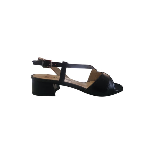 Melluso Donna Sandalo Elegante con Tacco Largo Incrociato Nero K35157Q