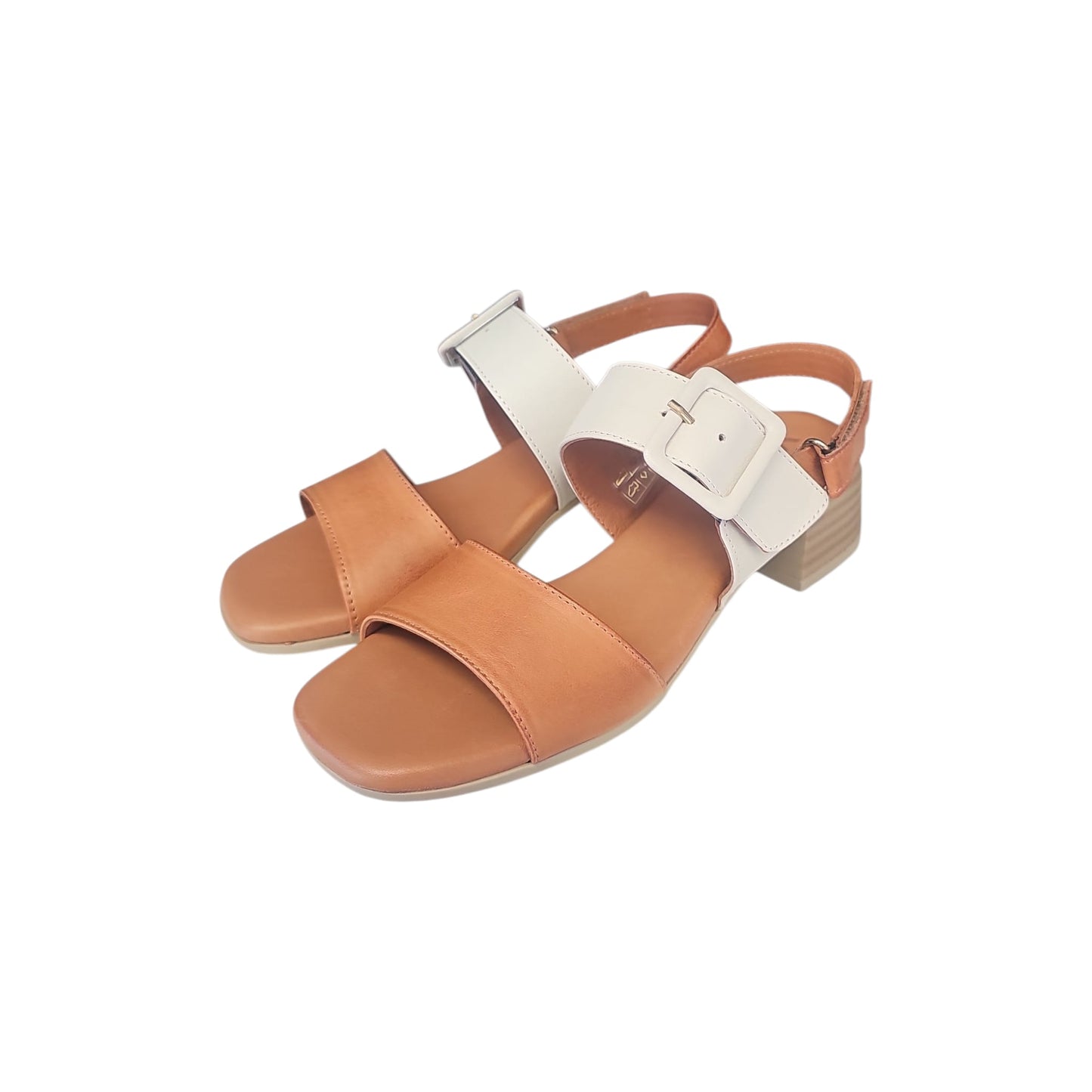 Sandalo Melluso Donna Bimix Coconut Velcro Tacco 4cm Memory Foam