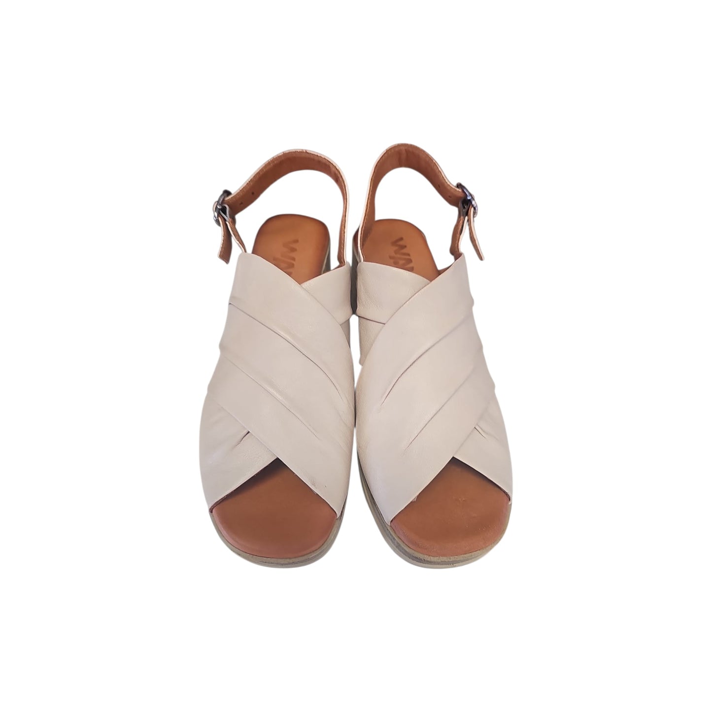 Sandalo Melluso Donna Incrocio Nude Tacco a Blocco Memory Foam