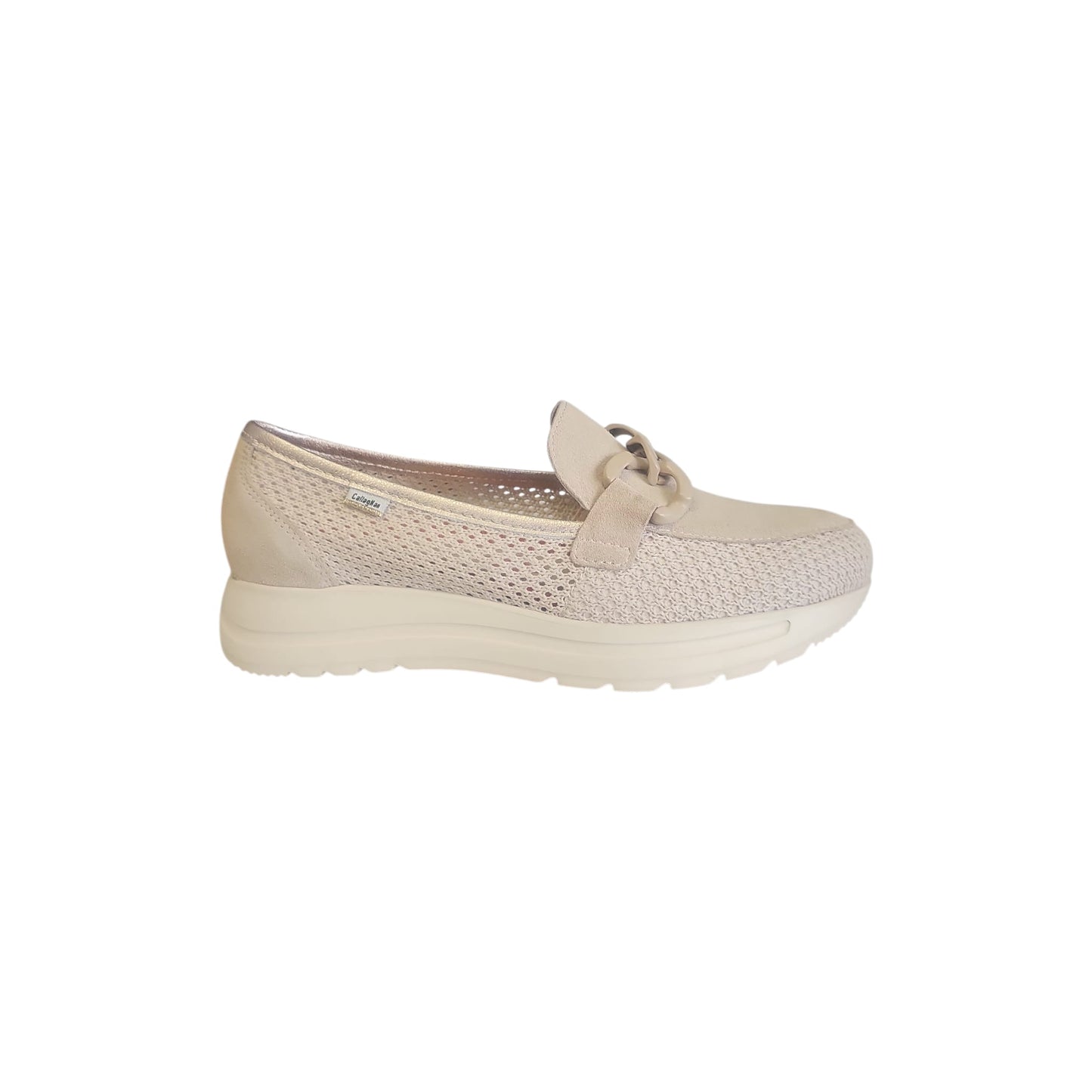 Callaghan Mocassino Pesca - Pelle e Tessuto Traforato Cipria Beige