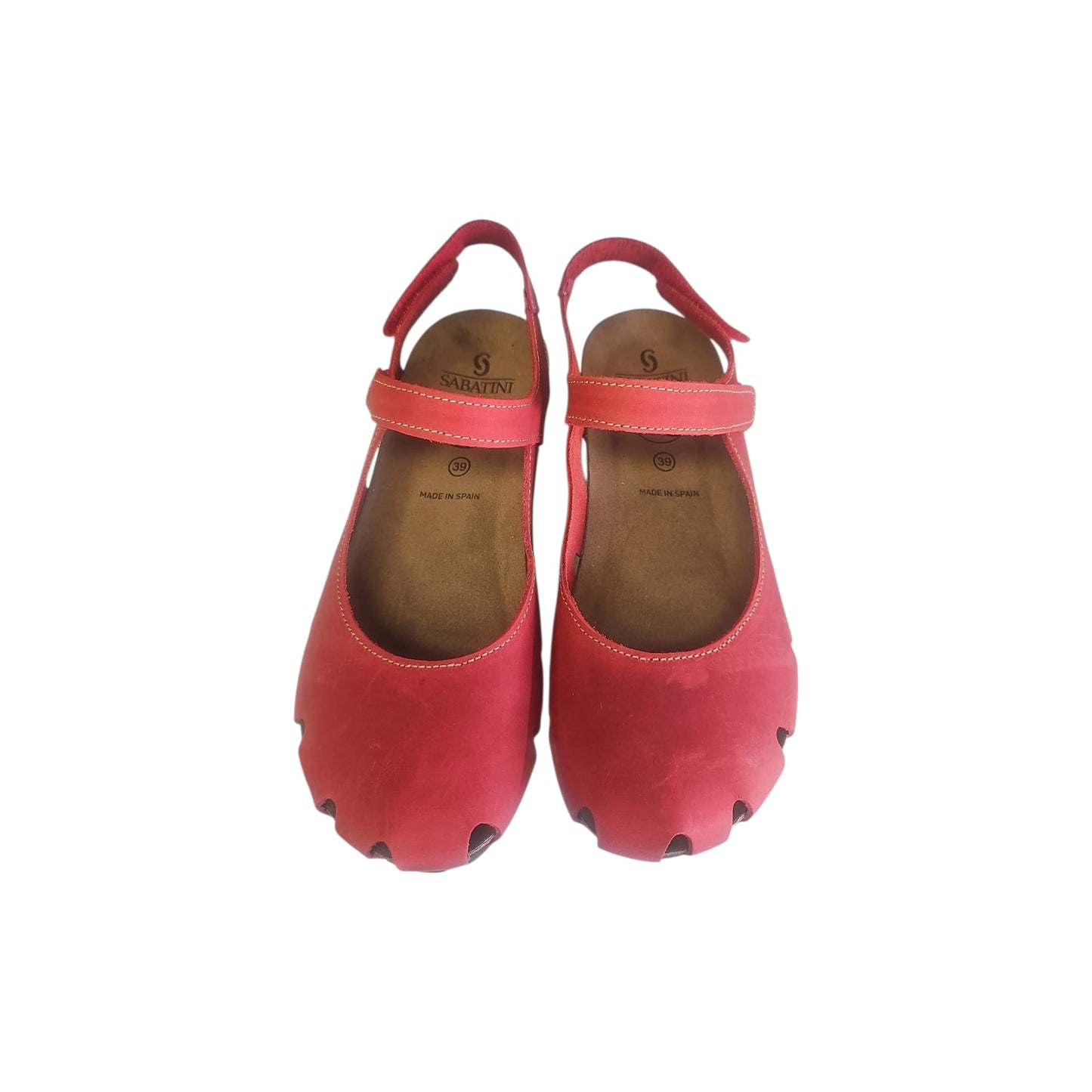 Sabatini Sandalo Crazy Rosso - Pelle con Fondo in Sughero e Suola Memory