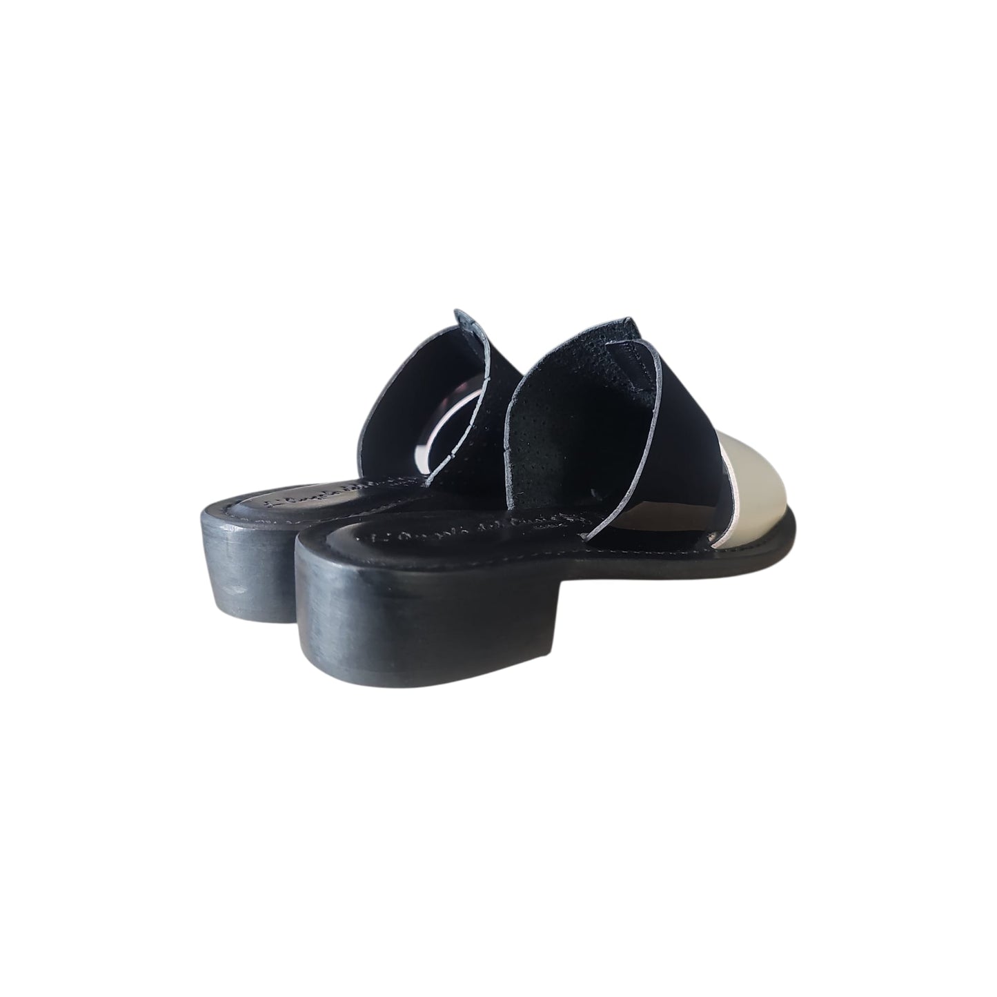 Sabot Donna in Pelle Bicolore Cecilia - L'Angolo del Cuoio Firenze