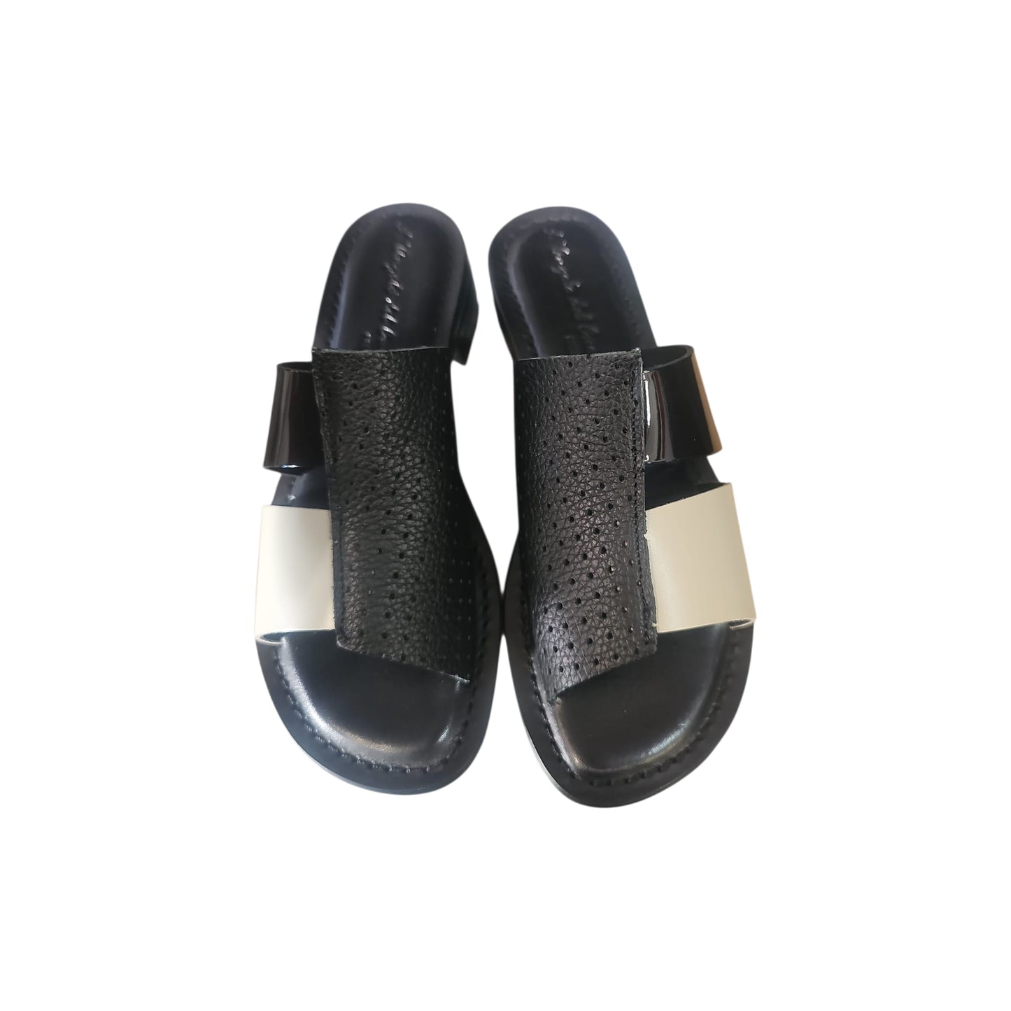 Sabot Donna in Pelle Bicolore Cecilia - L'Angolo del Cuoio Firenze
