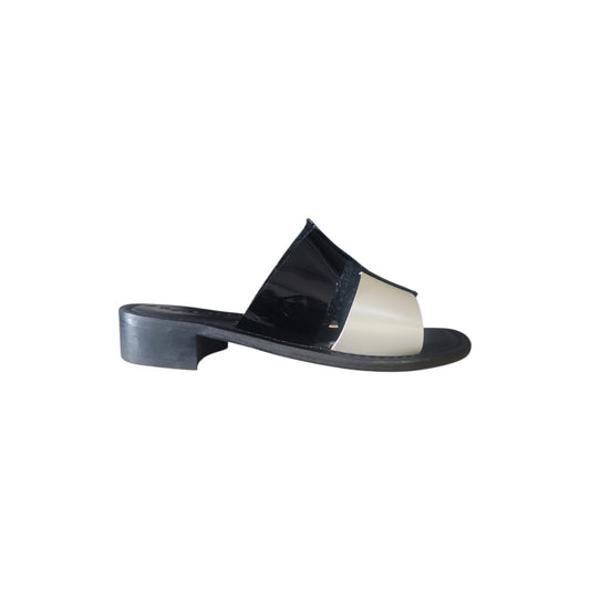 Sabot Donna in Pelle Bicolore Cecilia - L'Angolo del Cuoio Firenze