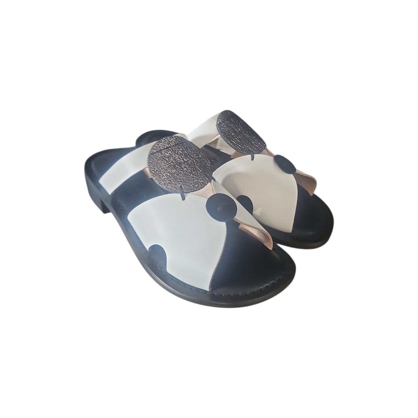 Sabot Donna Juliette in Pelle Bicolore - L'Angolo del Cuoio Firenze