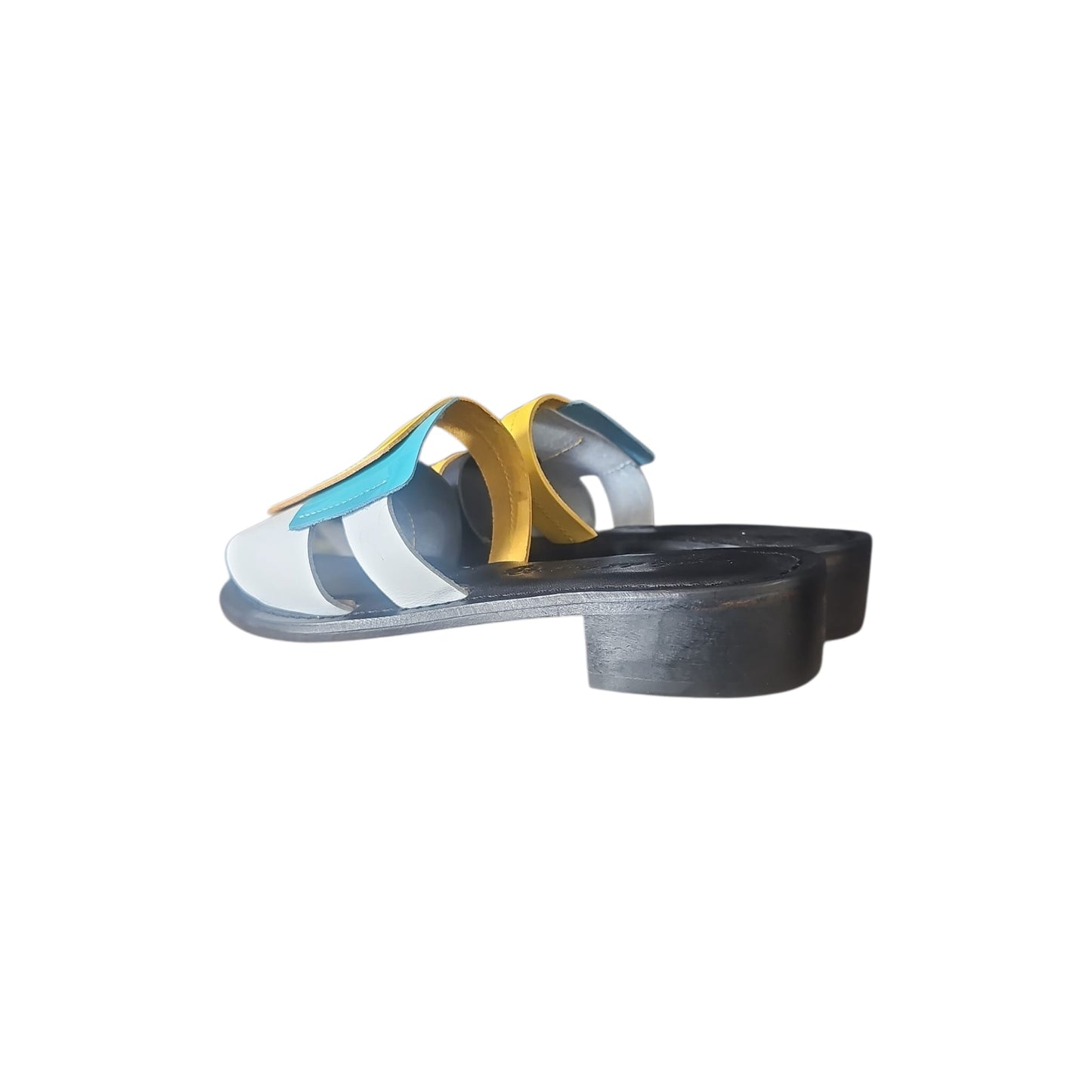 Sabot Donna Jane Tricolore in Pelle - L'Angolo del Cuoio Firenze