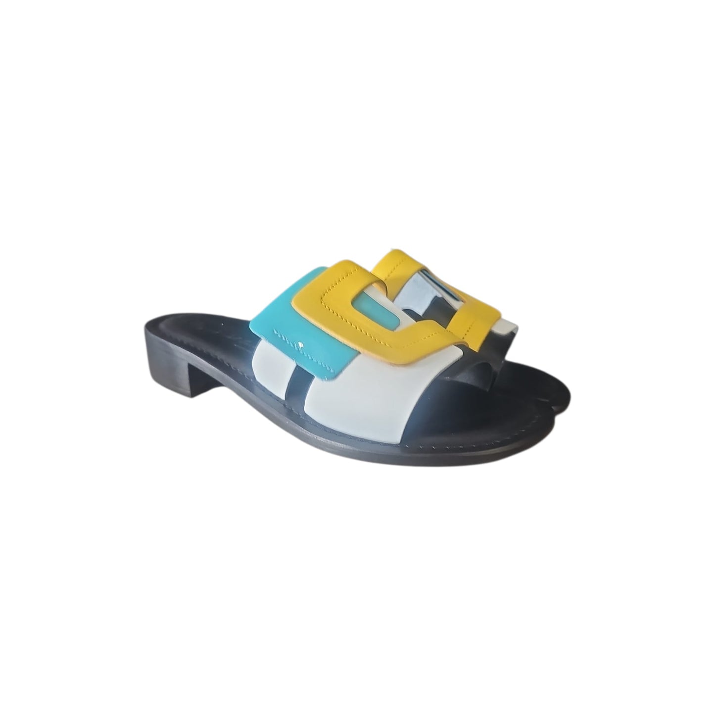 Sabot Donna Jane Tricolore in Pelle - L'Angolo del Cuoio Firenze