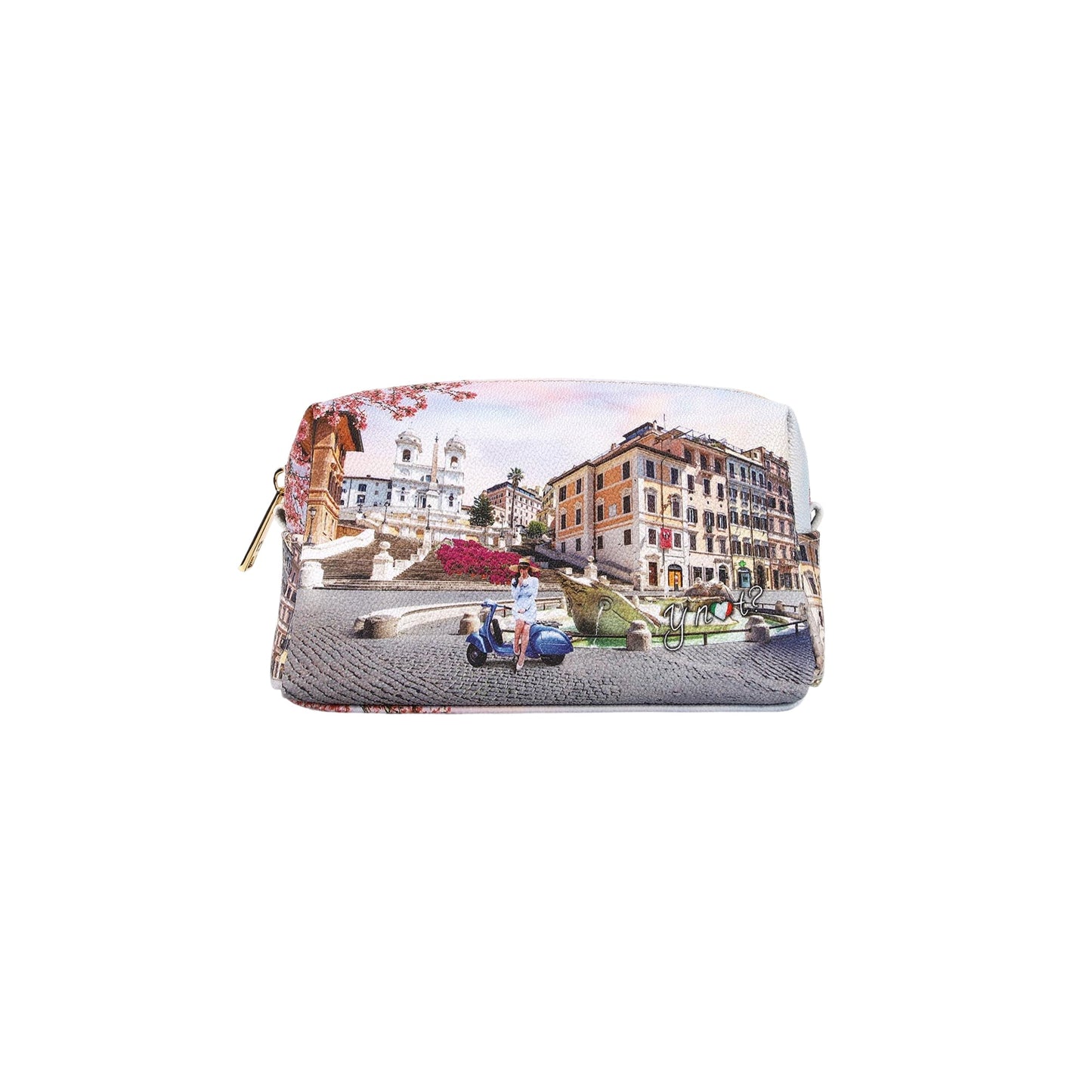 Beauty Case Donna Ynot? Yes Bag Stampa Città con Zip
