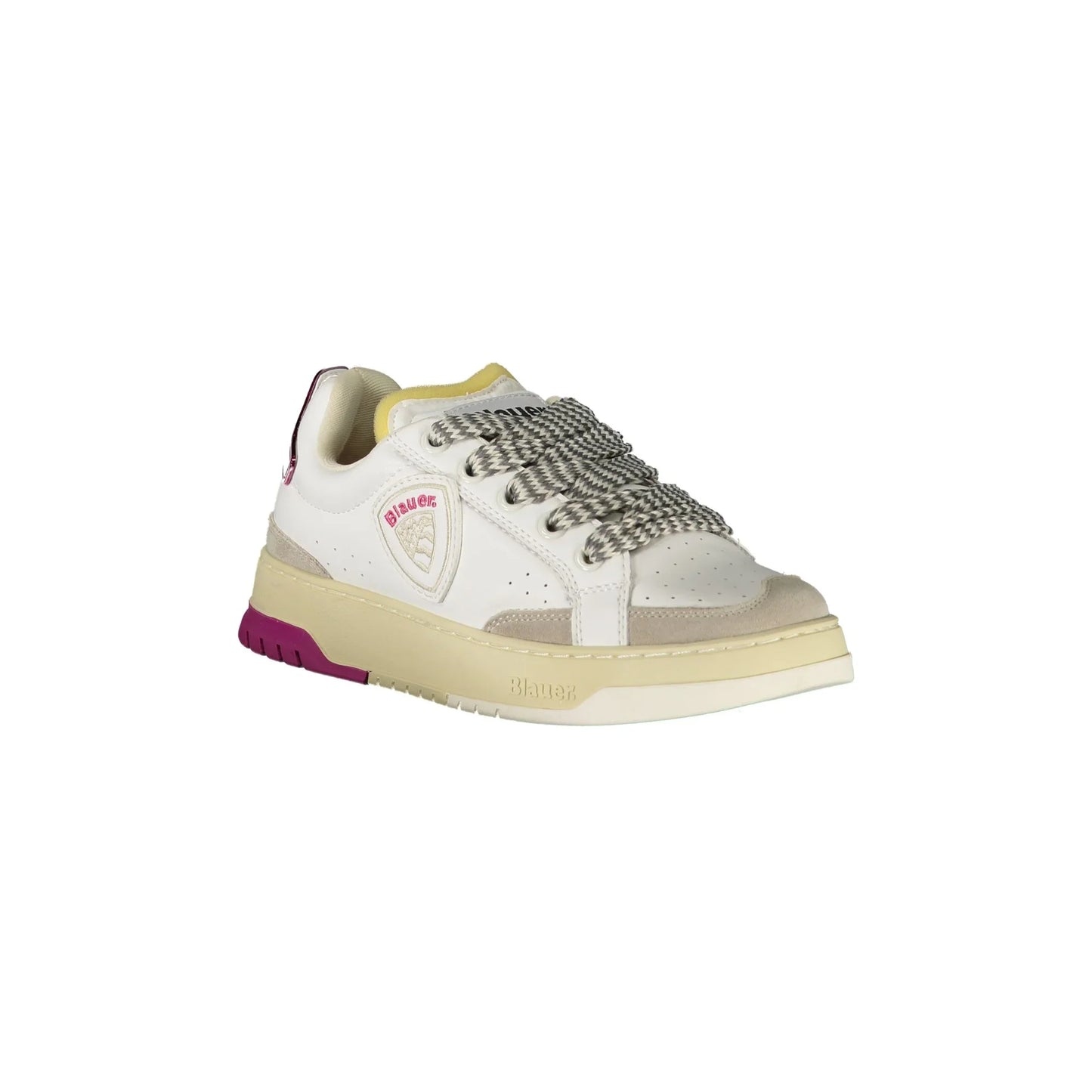 BLAUER Sneakers Donna Bianche con Lacci e Dettagli Grigio/Fuxia