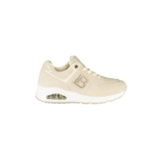 LAURA BIAGIOTTI Sneakers Donna Beige con Lacci e Strass