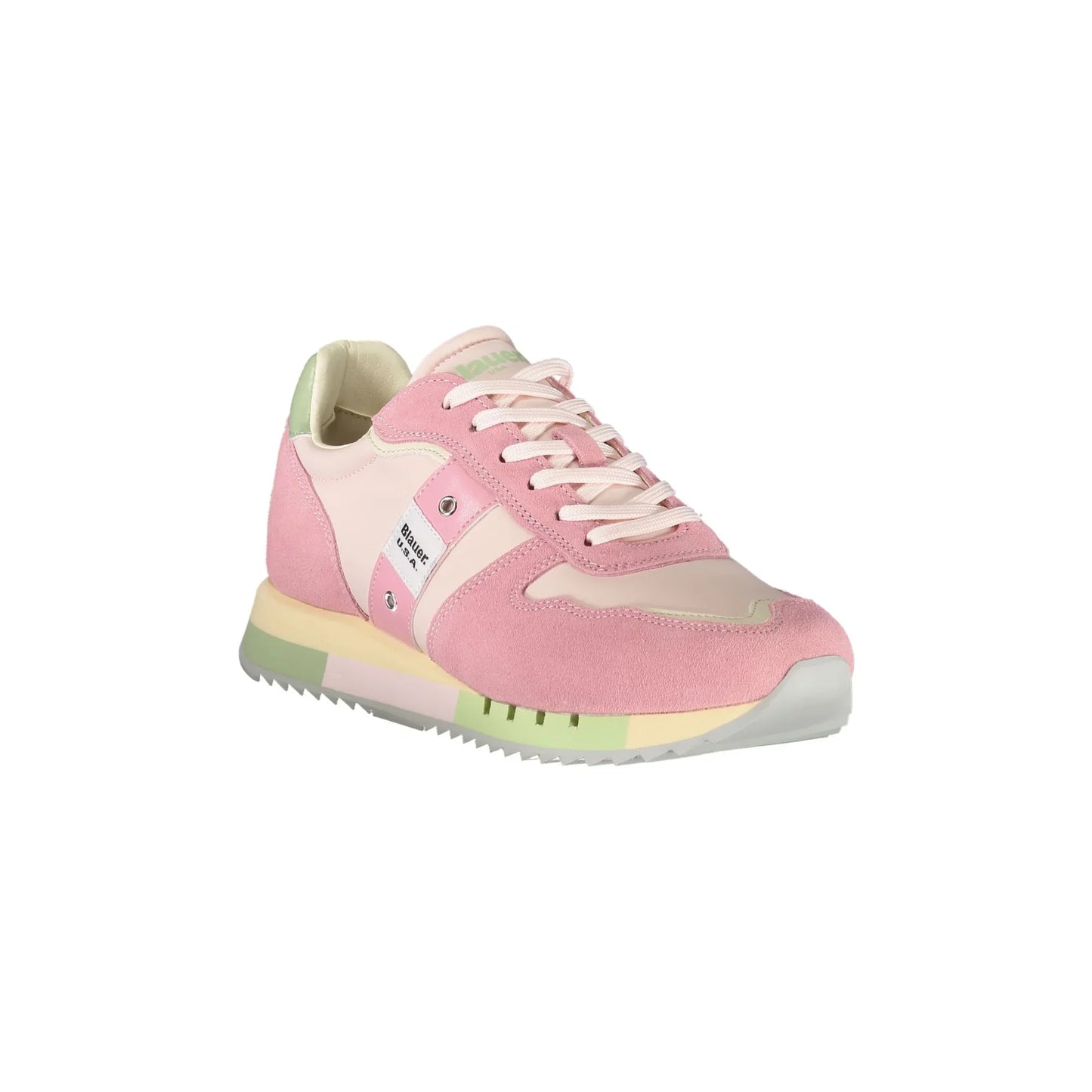 BLAUER Sneakers Donna Rosa con Lacci e Dettagli a Contrasto