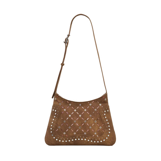 DESIGUAL Borsa Donna a Tracolla Yankee Manaos con Borchie