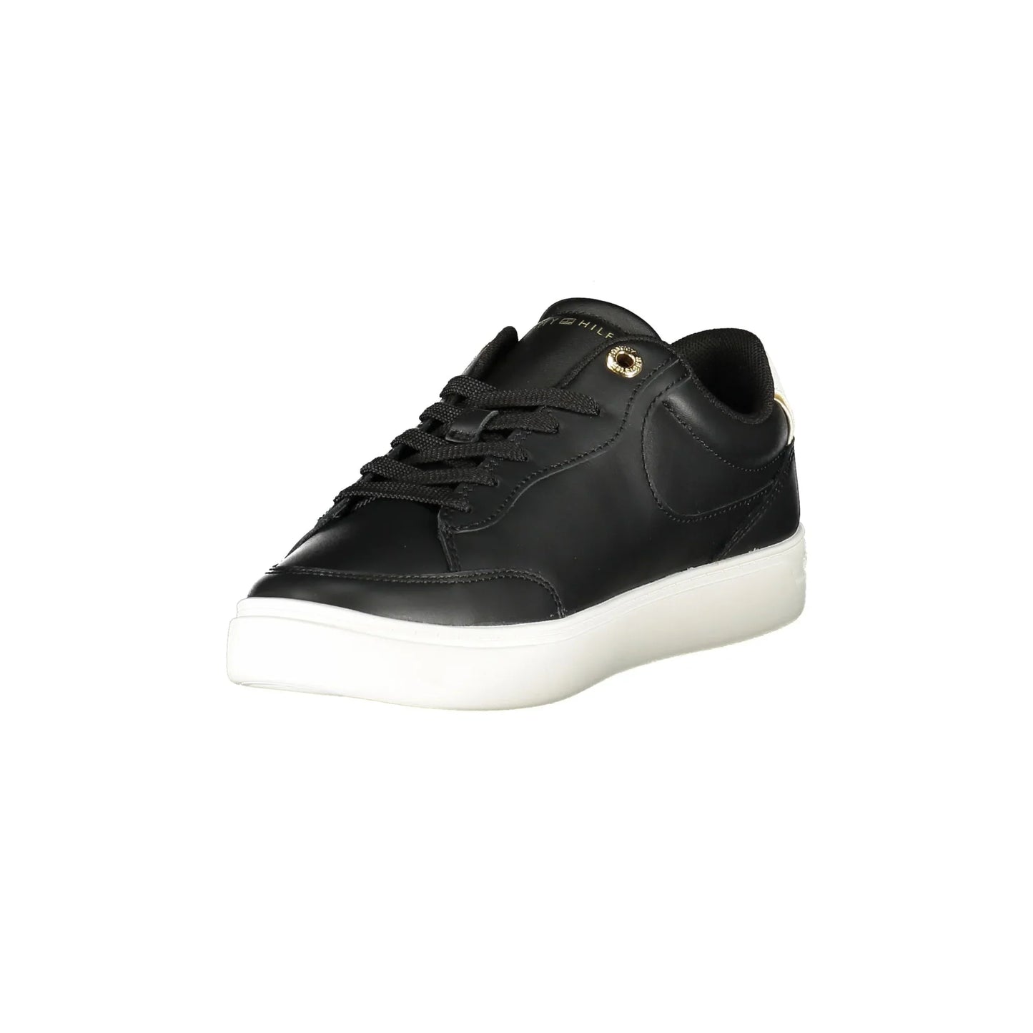 TOMMY HILFIGER Scarpe Sneakers Donna Nere con Plantare Removibile e Logo