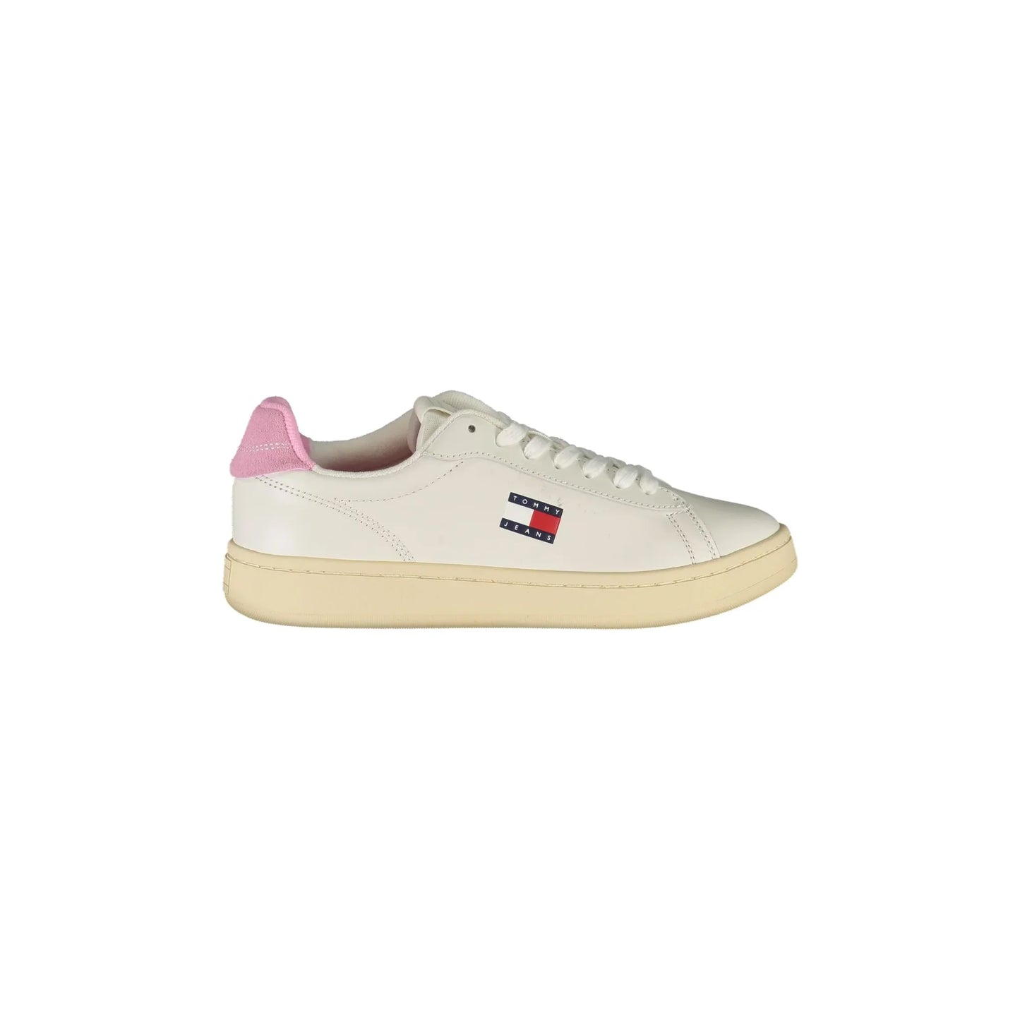 TOMMY HILFIGER Sneakers Donna Bianche con Dettagli Rosa