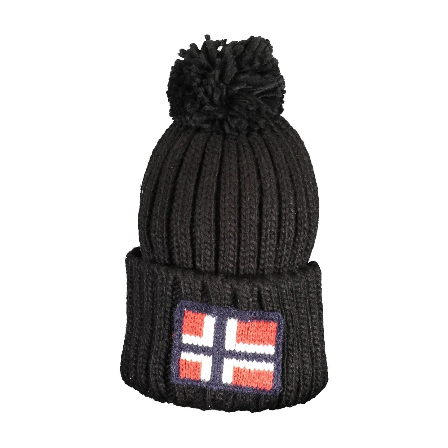 NORWAY 1963 Berretto Uomo Nero con Ponpon e Ricamo Logo